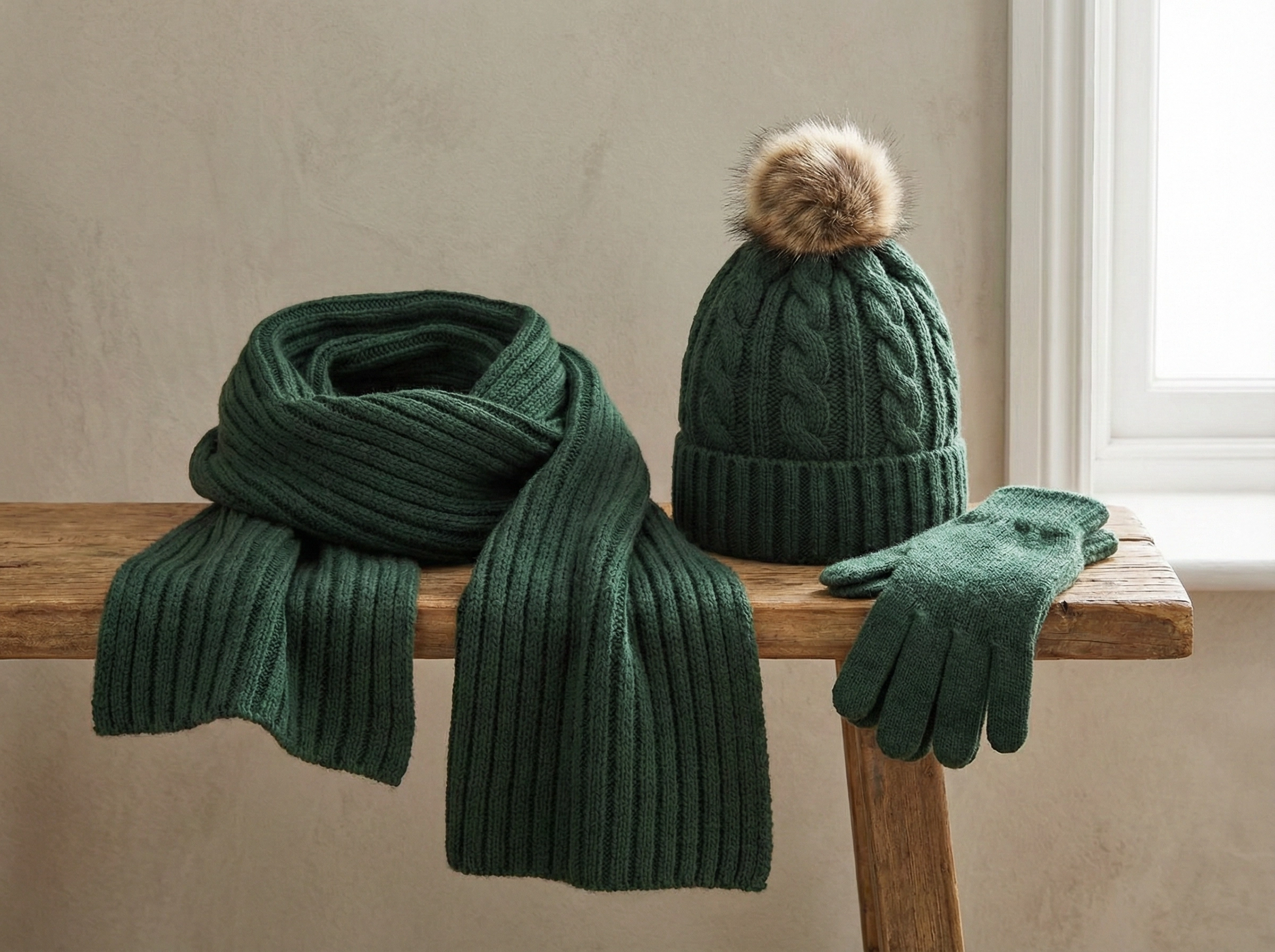 Fashion Knit Accessories Scarf Beanie