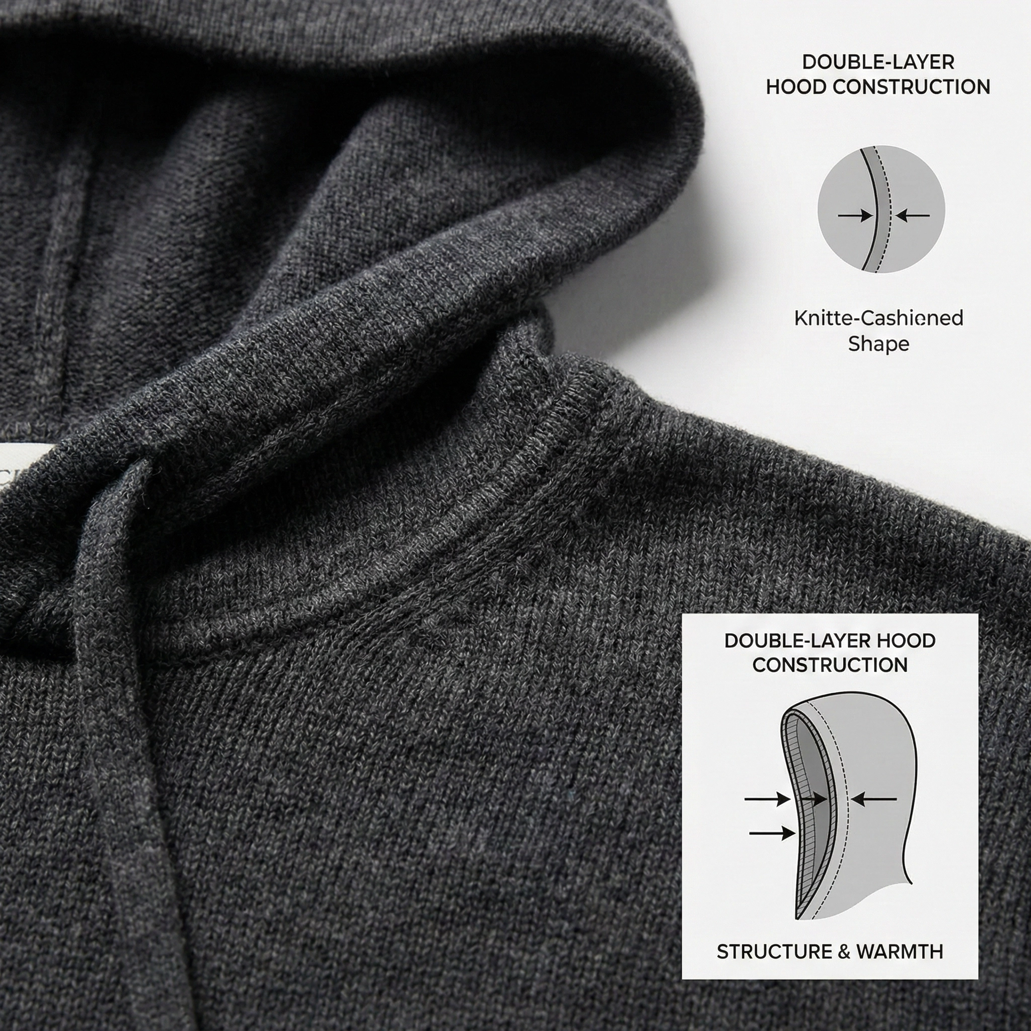Fully Fashioned Hood Construction Detail
