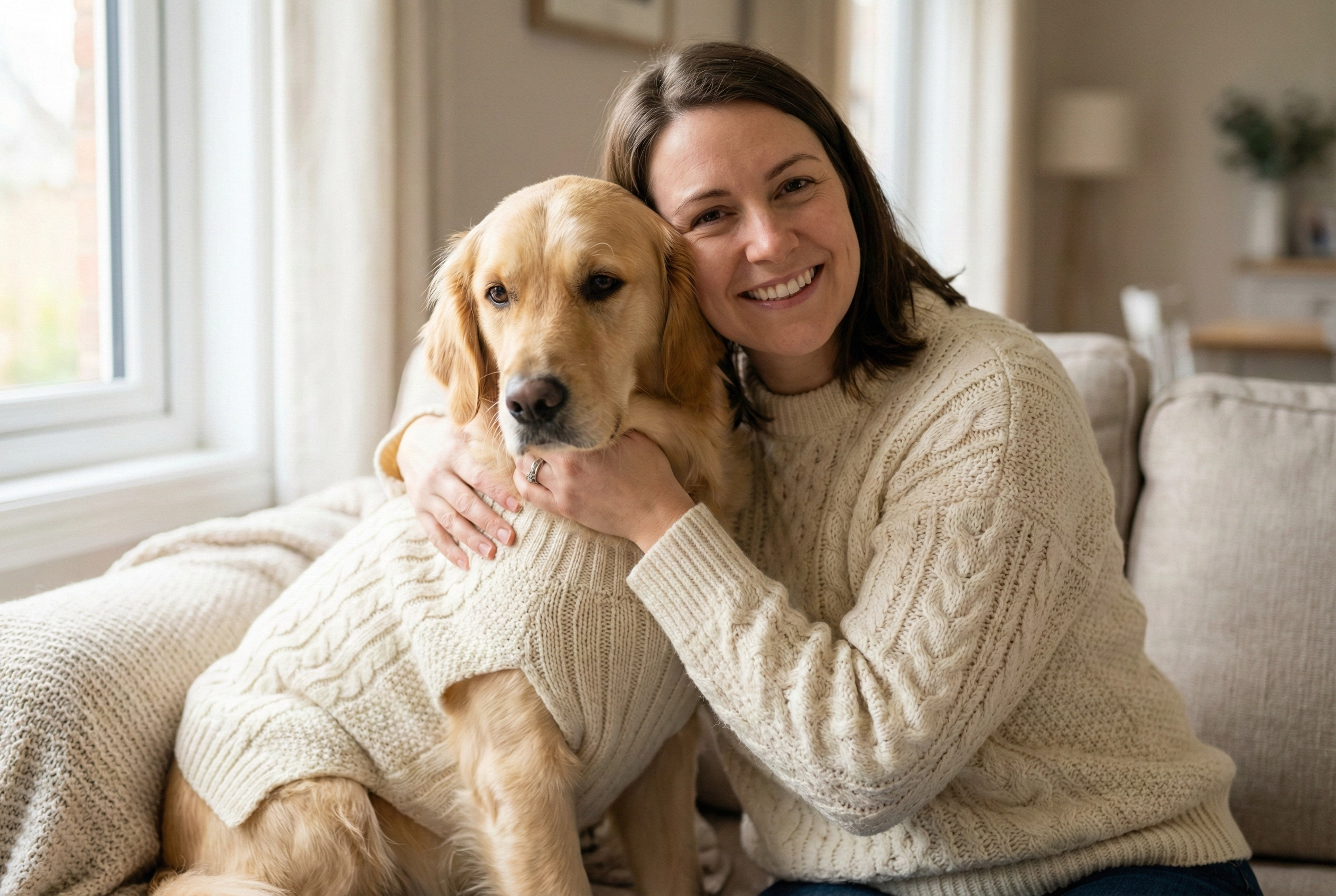 Matching Human And Dog Knitwear Set