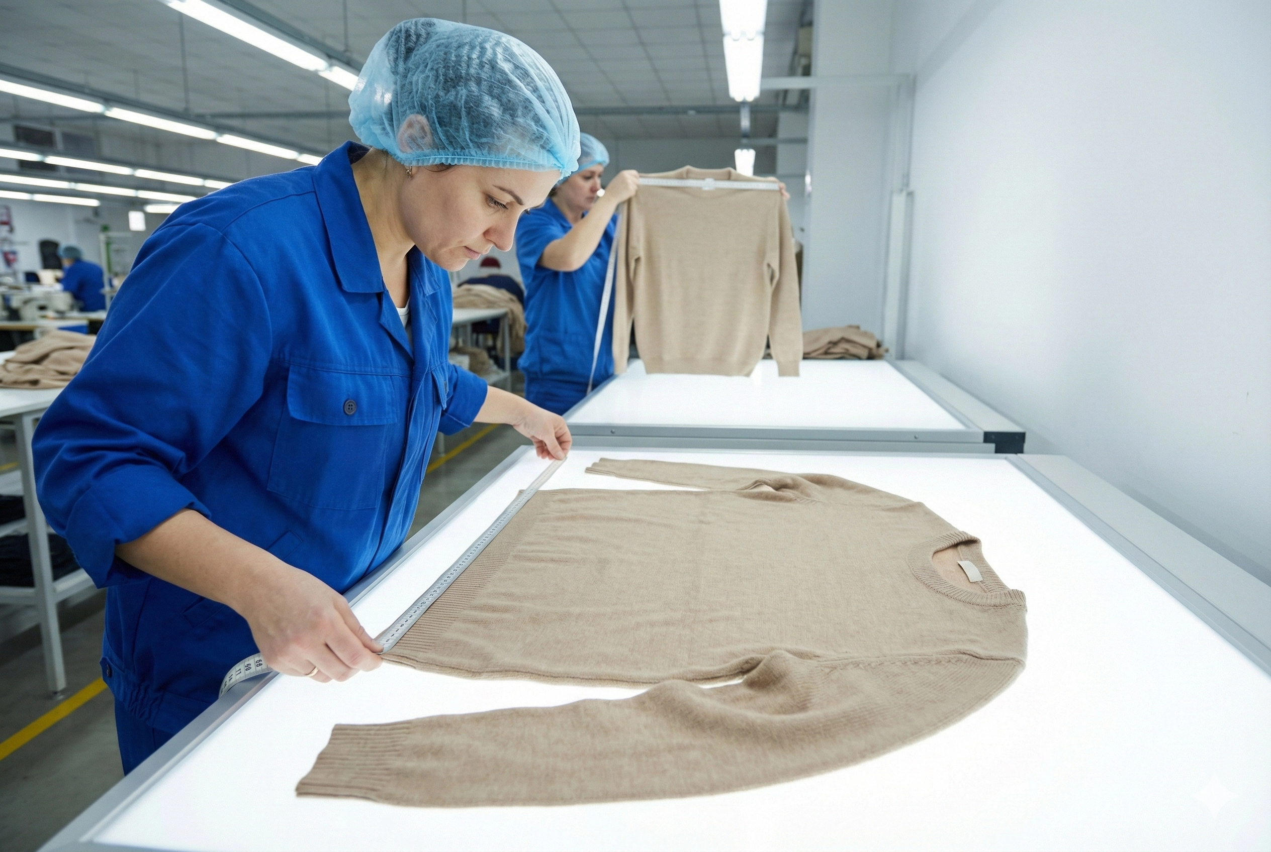 Quality Control Inspection Measuring Knitwear