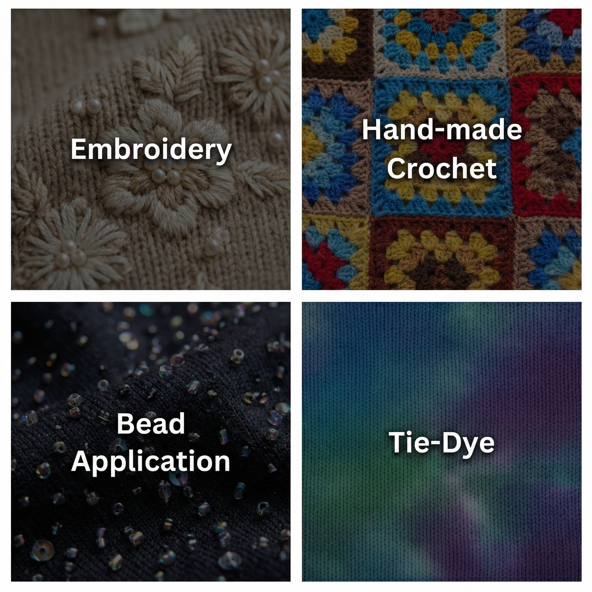 Value-Added Craftsmanship: Embroidery and Hand Crochet Details