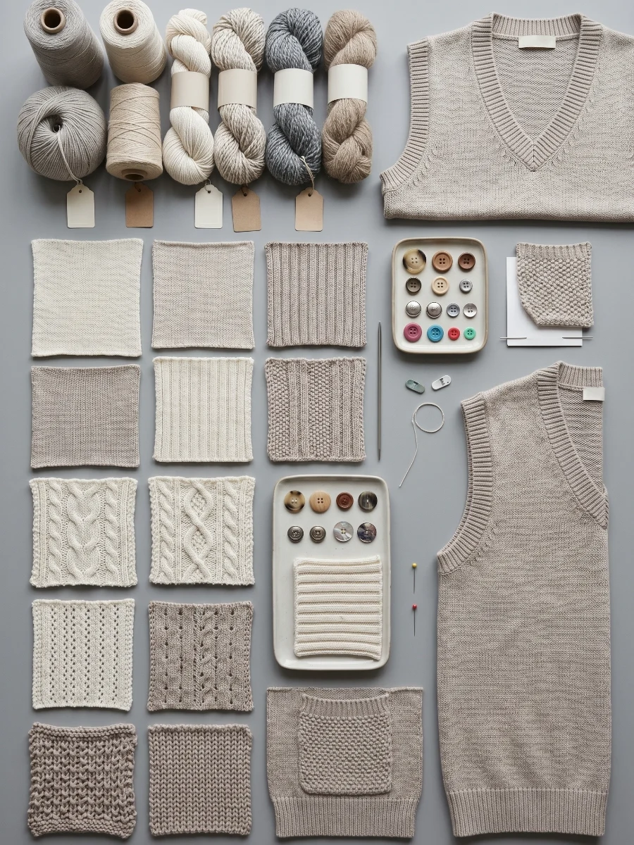 Materials and Craftsmanship for Vest and Sleeveless Knitwear