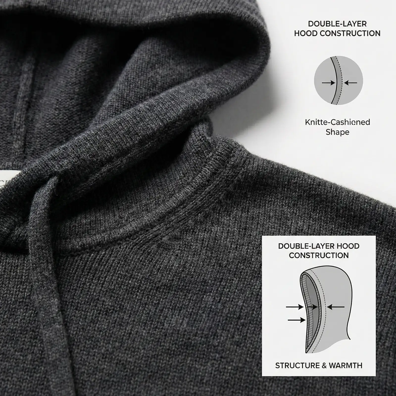 Fully Fashioned Hood Construction Detail