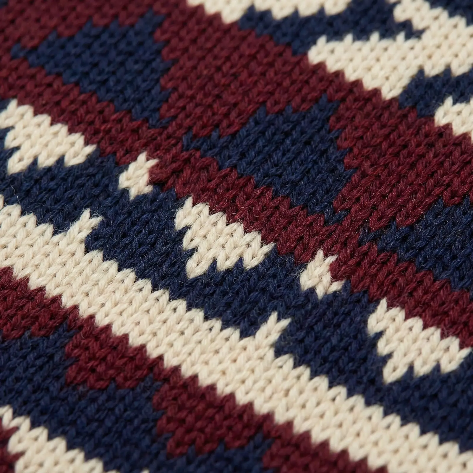Jacquard knit pattern detail representing patterned sweater development