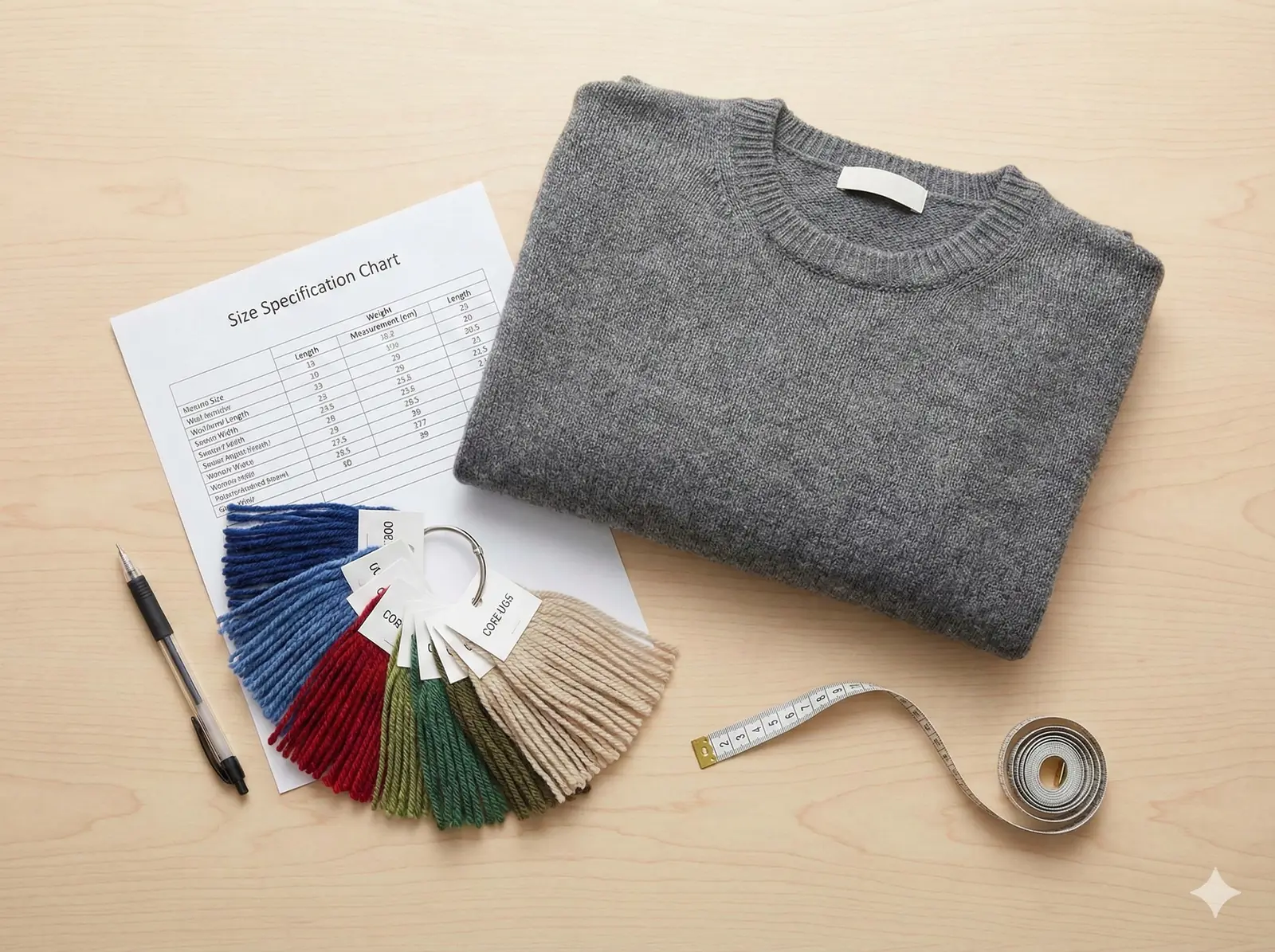 Knitwear Sample Approval Package Contents